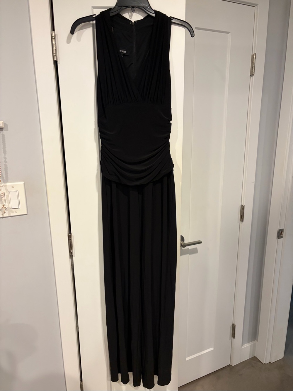 Nine West Black Sleeveless Draped jumpsuit